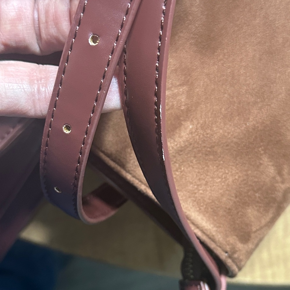 Faux Suede-Style Brown Bag – Soft Texture & Boho Charm - Picture 6 of 11